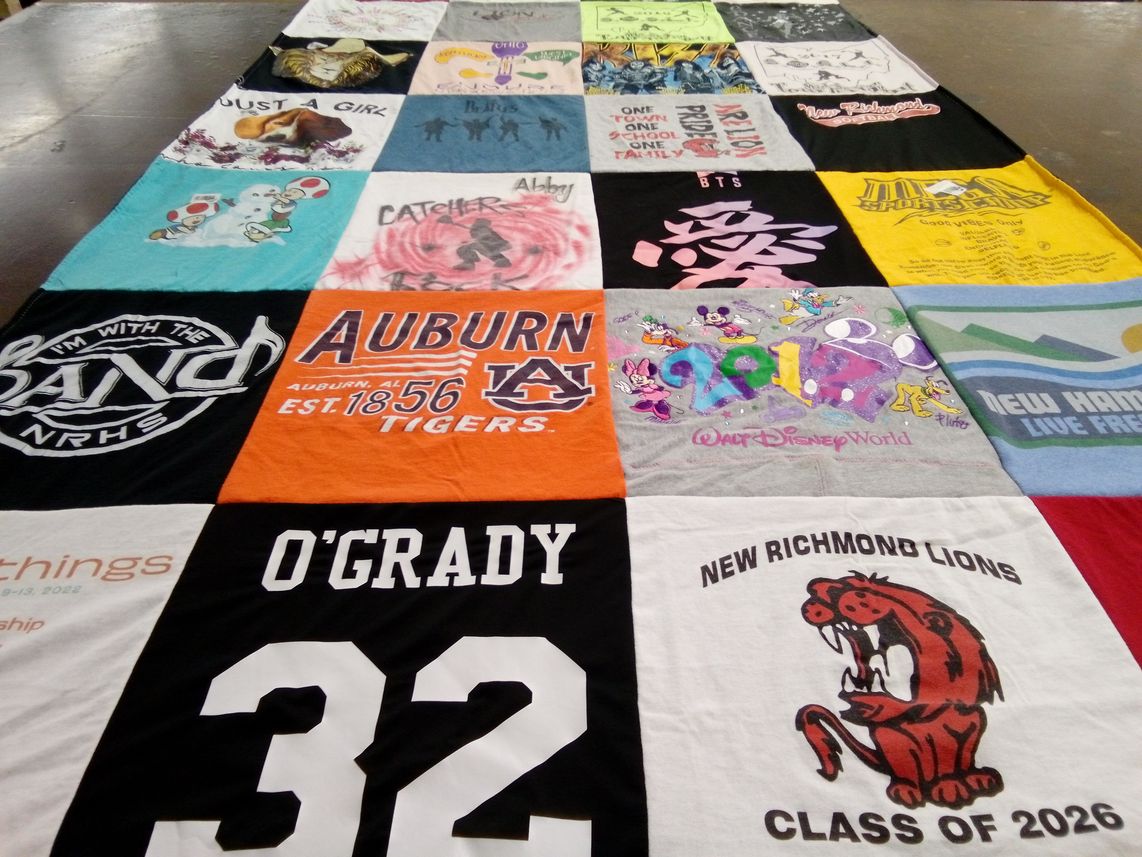 T-shirt quilt featuring new richmond lions by Crystal from OH