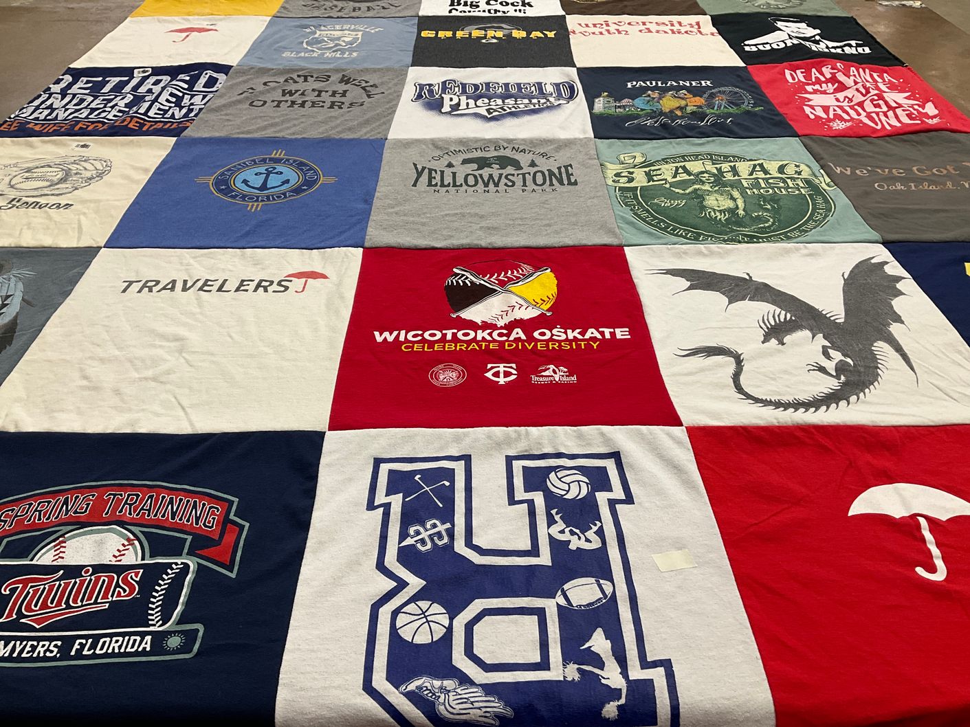 T-shirt quilt featuring minnesota twins by Cynthia from MN