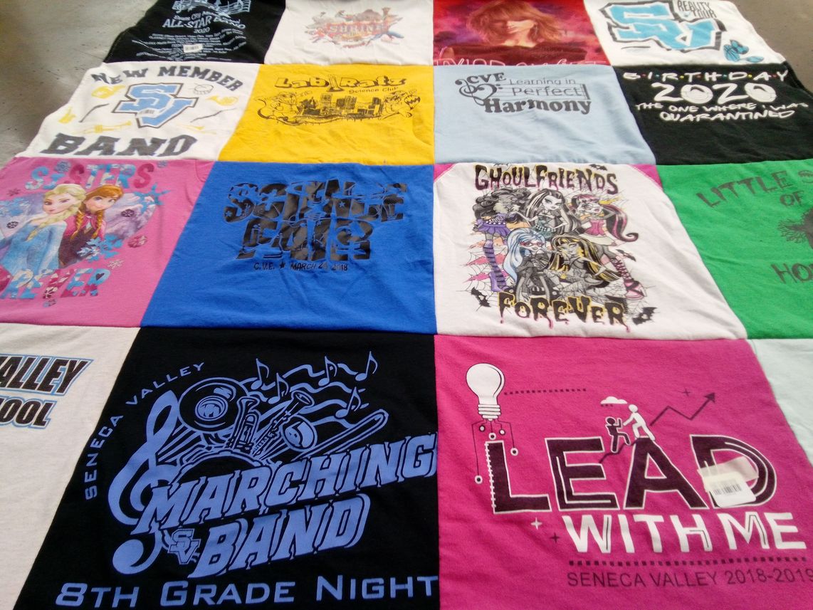 T-shirt quilt featuring marching band by Lesley from PA