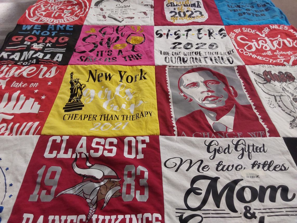 T-shirt quilt from raines high school by Latonya from FL