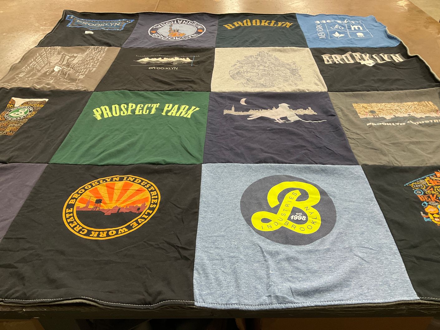 T-shirt quilt with nyc, local culture themes by Richard from CA