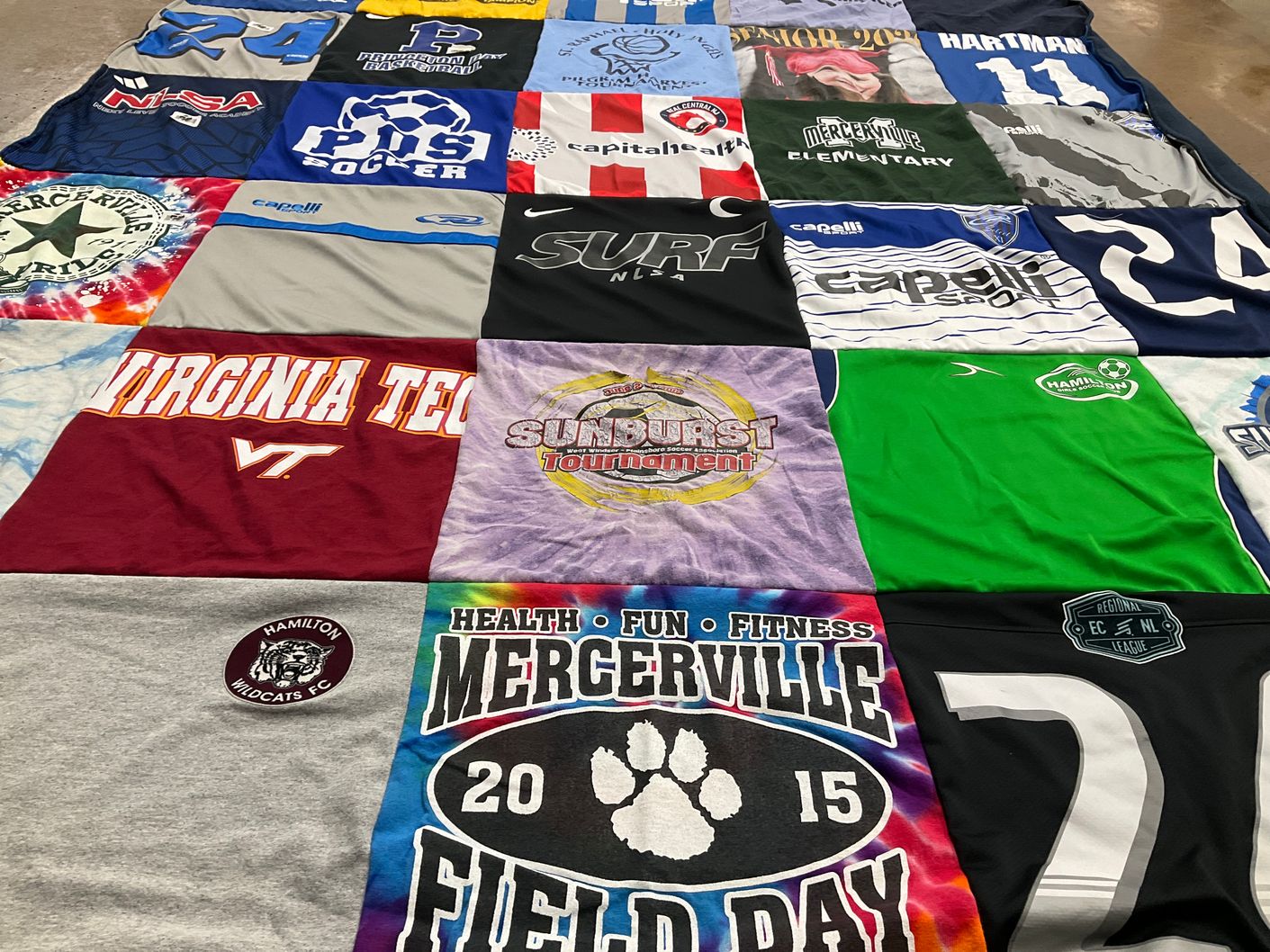T-shirt quilt featuring hamilton wildcats football club by Nicole from NJ