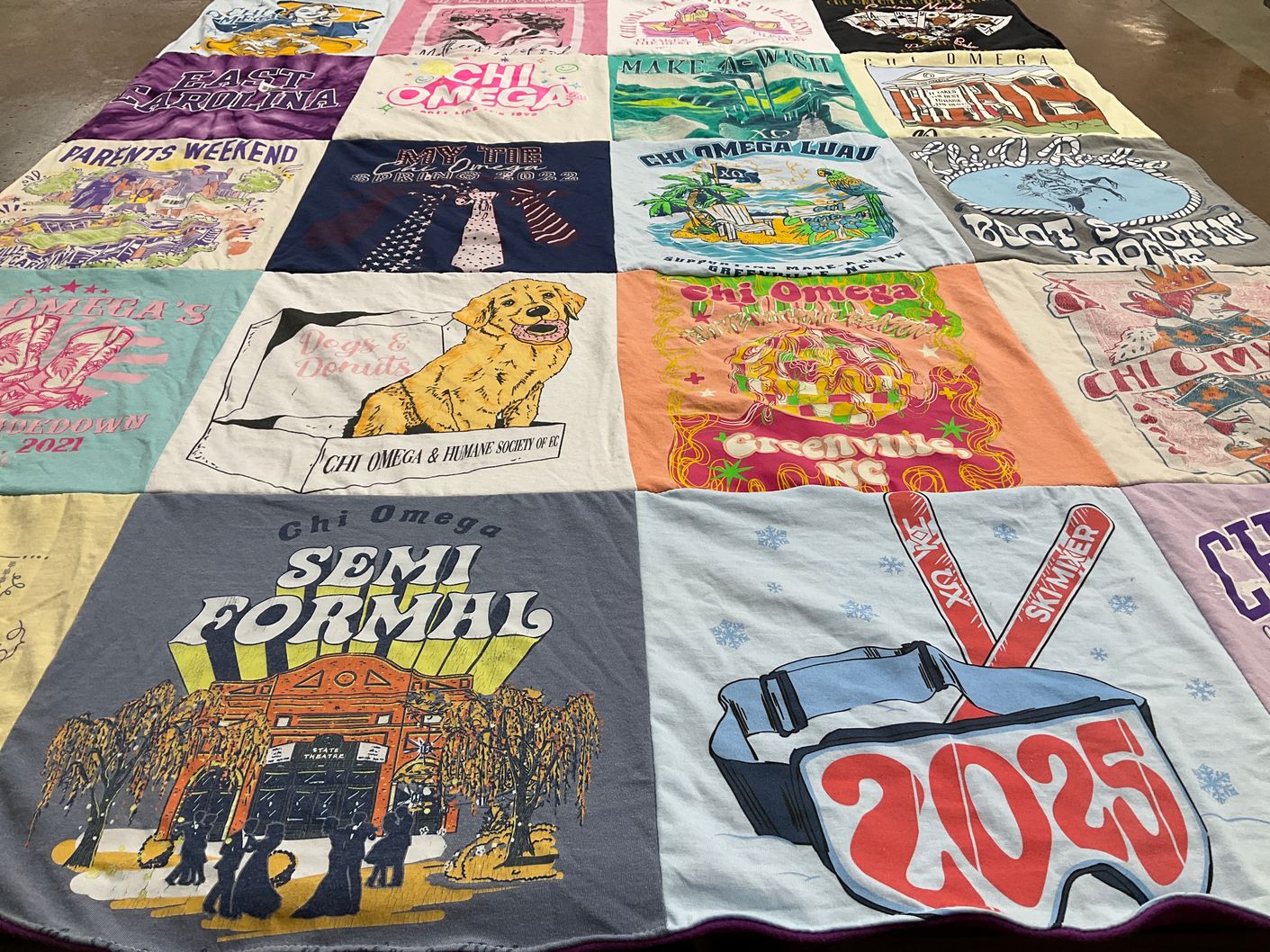T-shirt quilt from east carolina university by Colleen from NC
