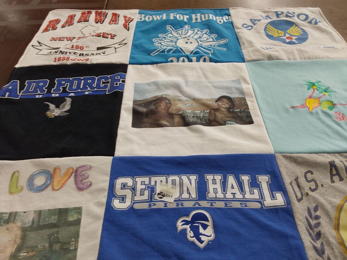 T-shirt quilt featuring seton hall pirates by Jennifer from NJ
