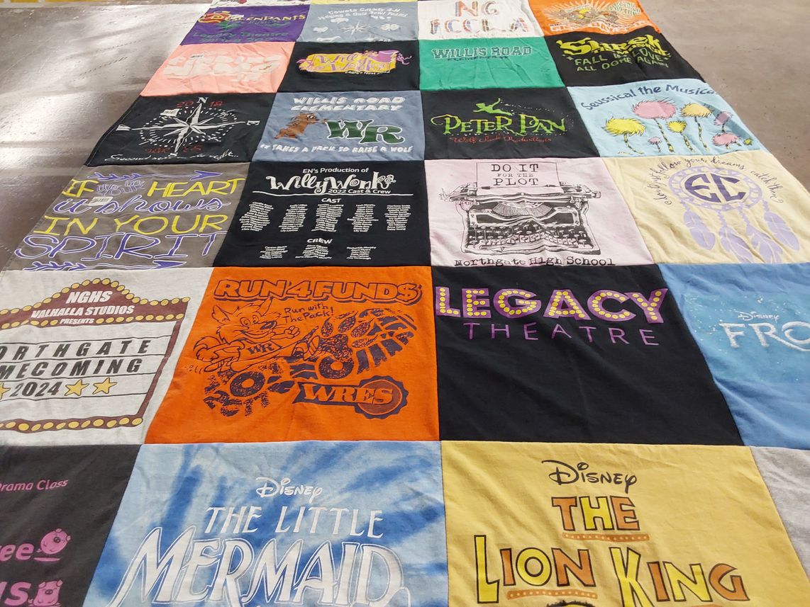 T-shirt quilt from northgate high school by Shannon from GA