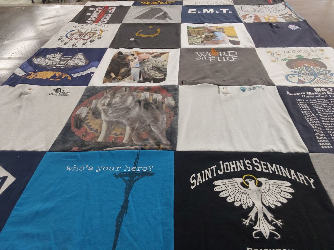 T-shirt quilt from saint john's seminary by Patricia from MA