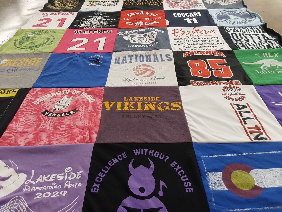 T-shirt quilt featuring lakeside viking volleyball club by Brett from GA