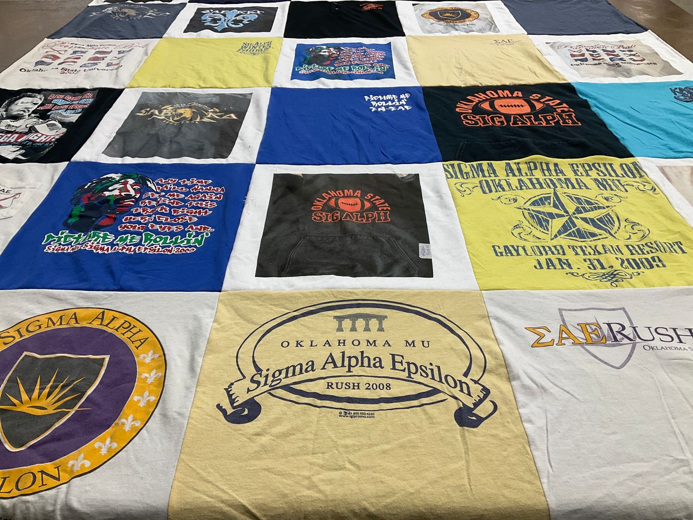 T-shirt quilt from oklahoma state university by Terry from OK