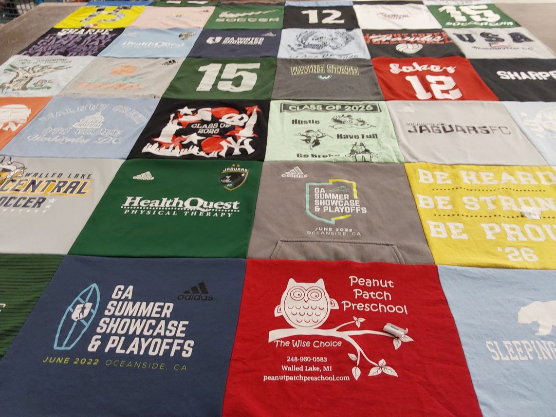 T-shirt quilt featuring jaguarsfc by Diane from MI