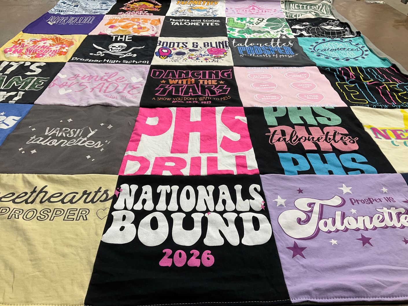 T-shirt quilt from prosper high school by Courtney from TX