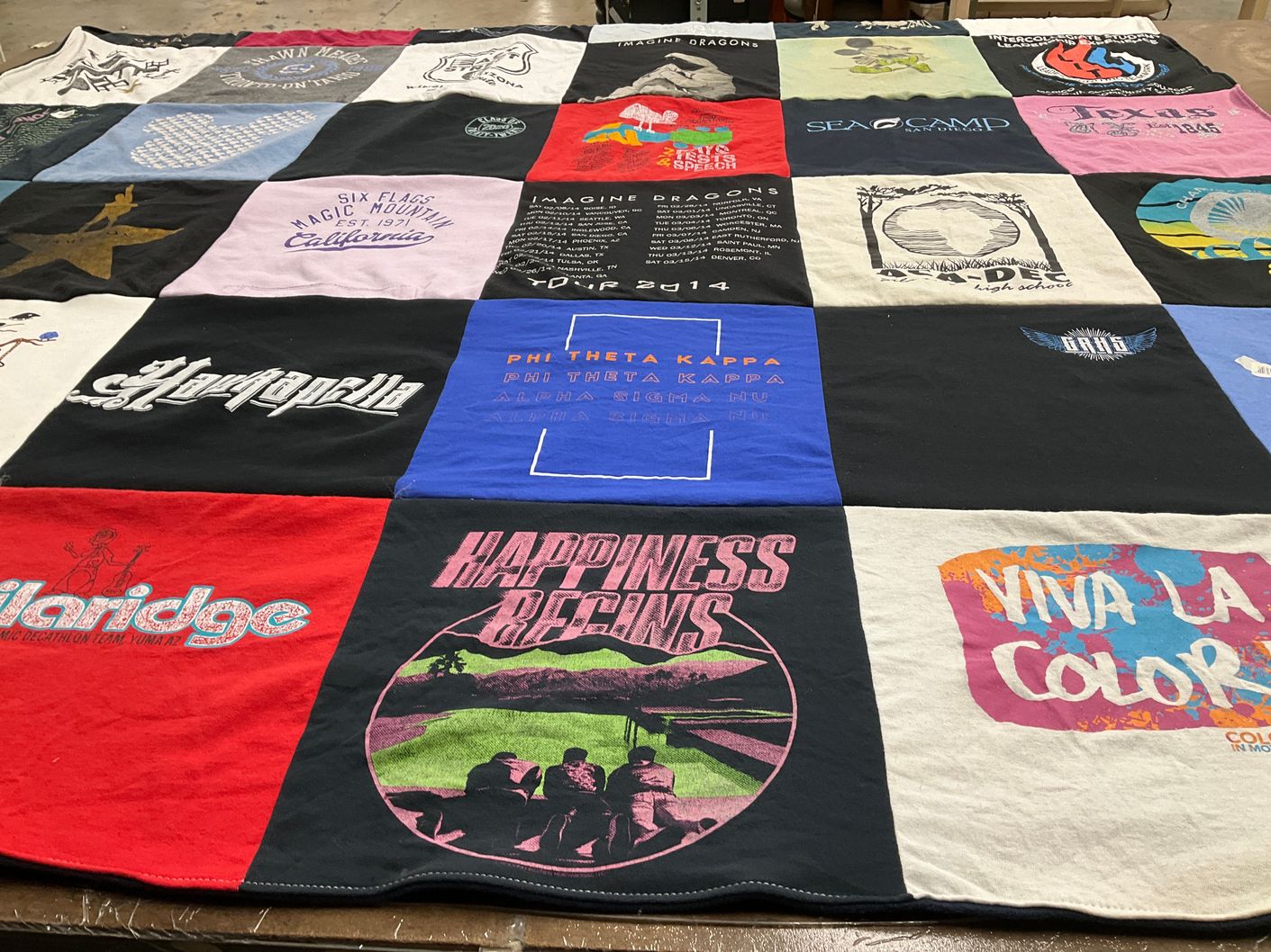 T-shirt quilt from alameda high school by Riley from AZ