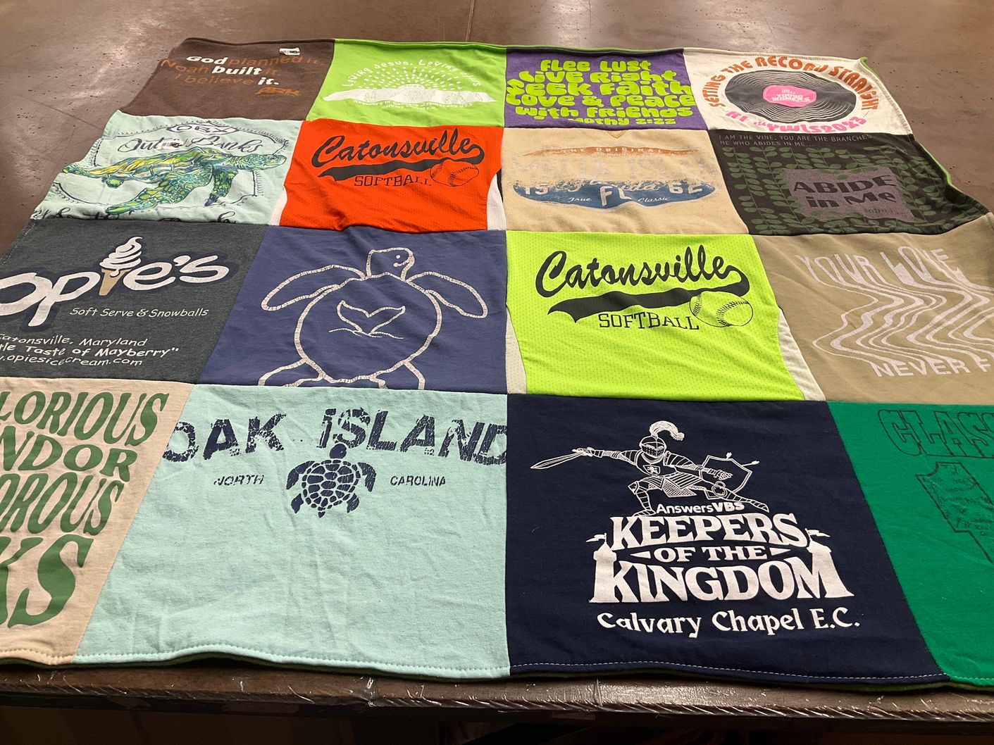 T-shirt quilt from catonsville high school by Jen from MD