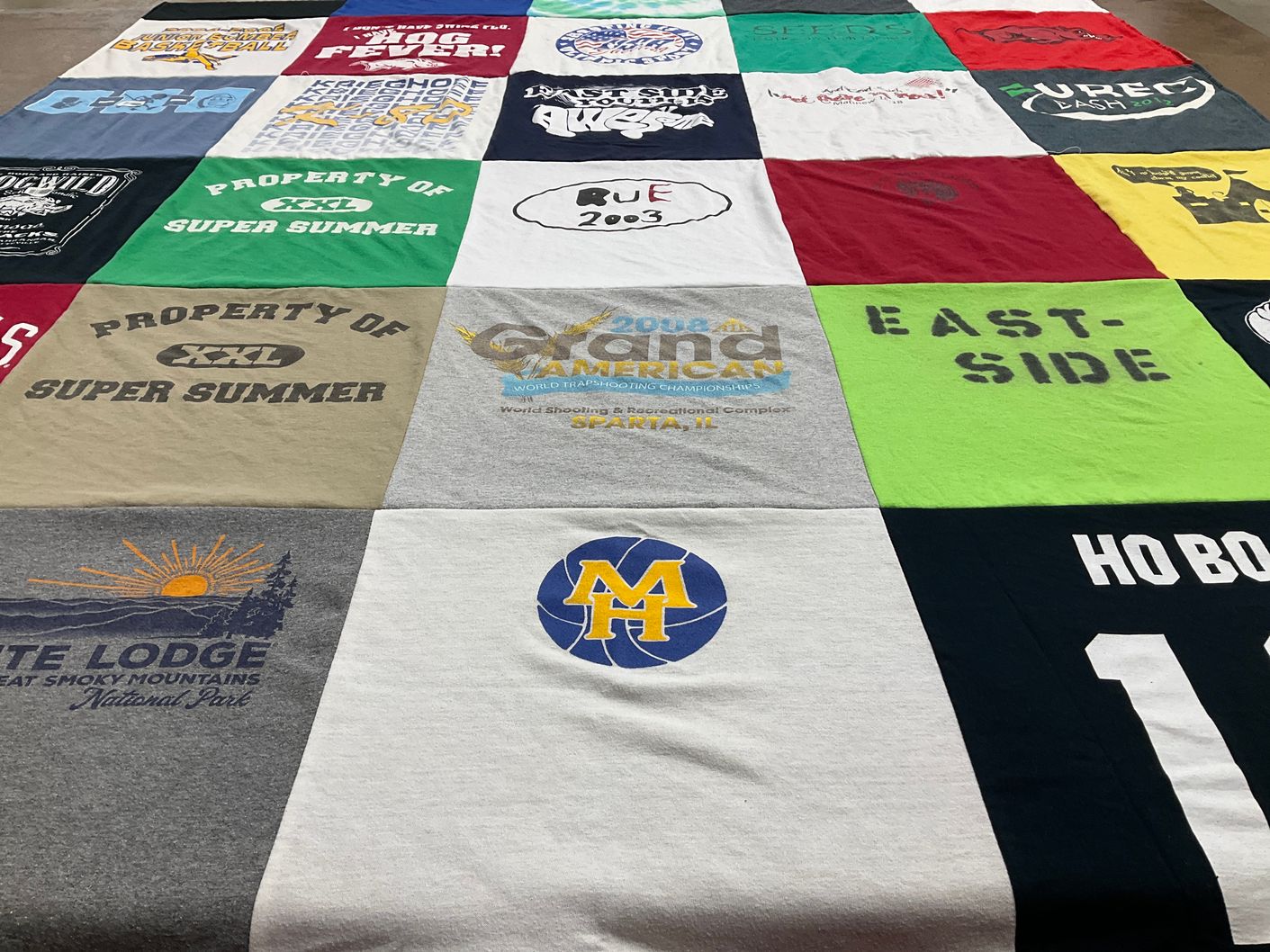 T-shirt quilt from austin peay state university by Willa from AR