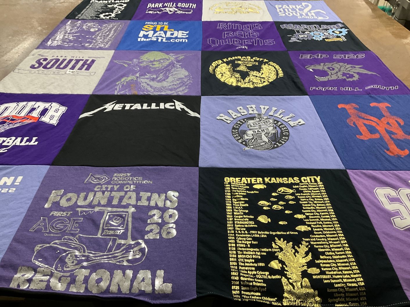 T-shirt quilt from park hill south high school by Destre from MO
