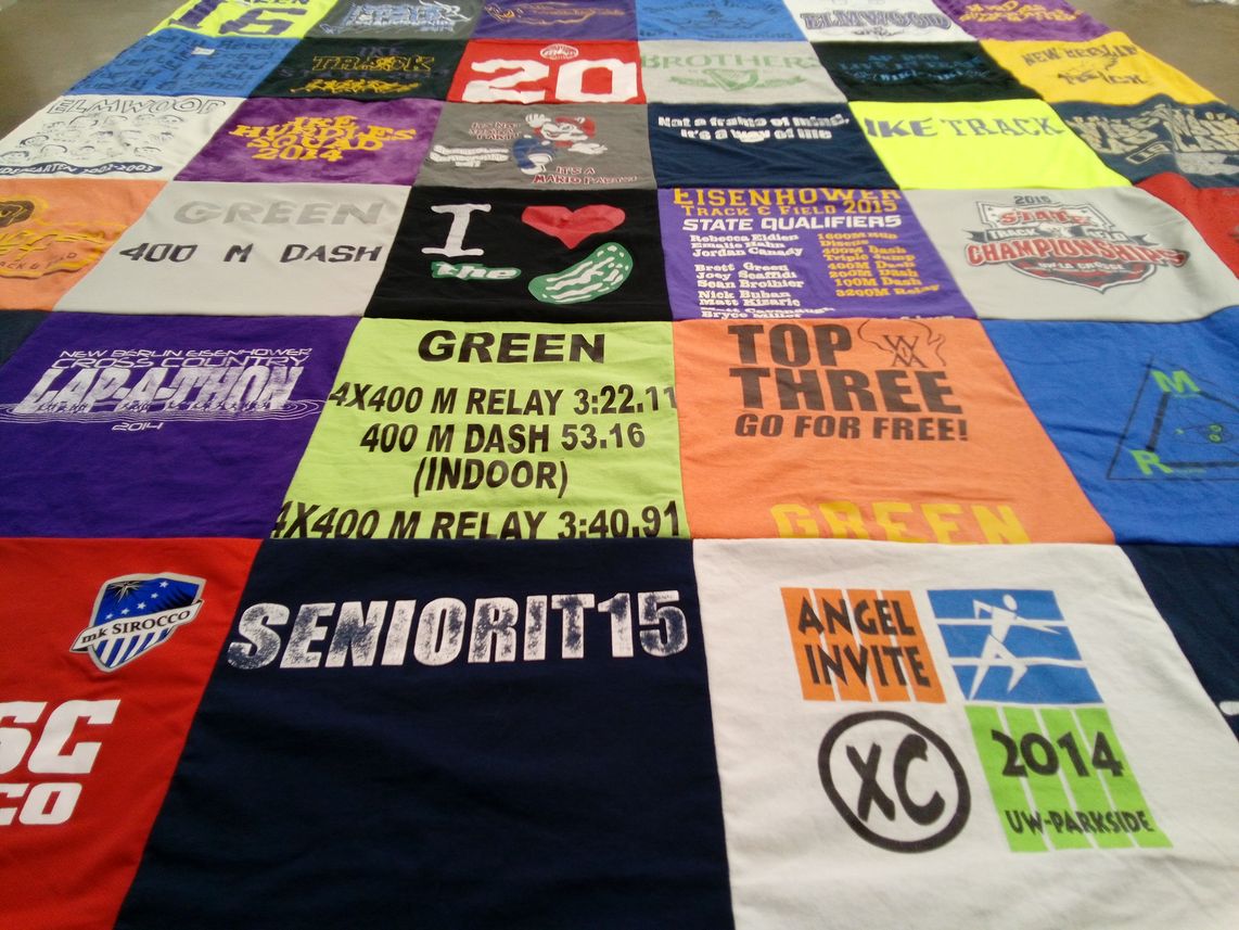 T-shirt quilt from university of wisconsin-parkside by Tracee from FL