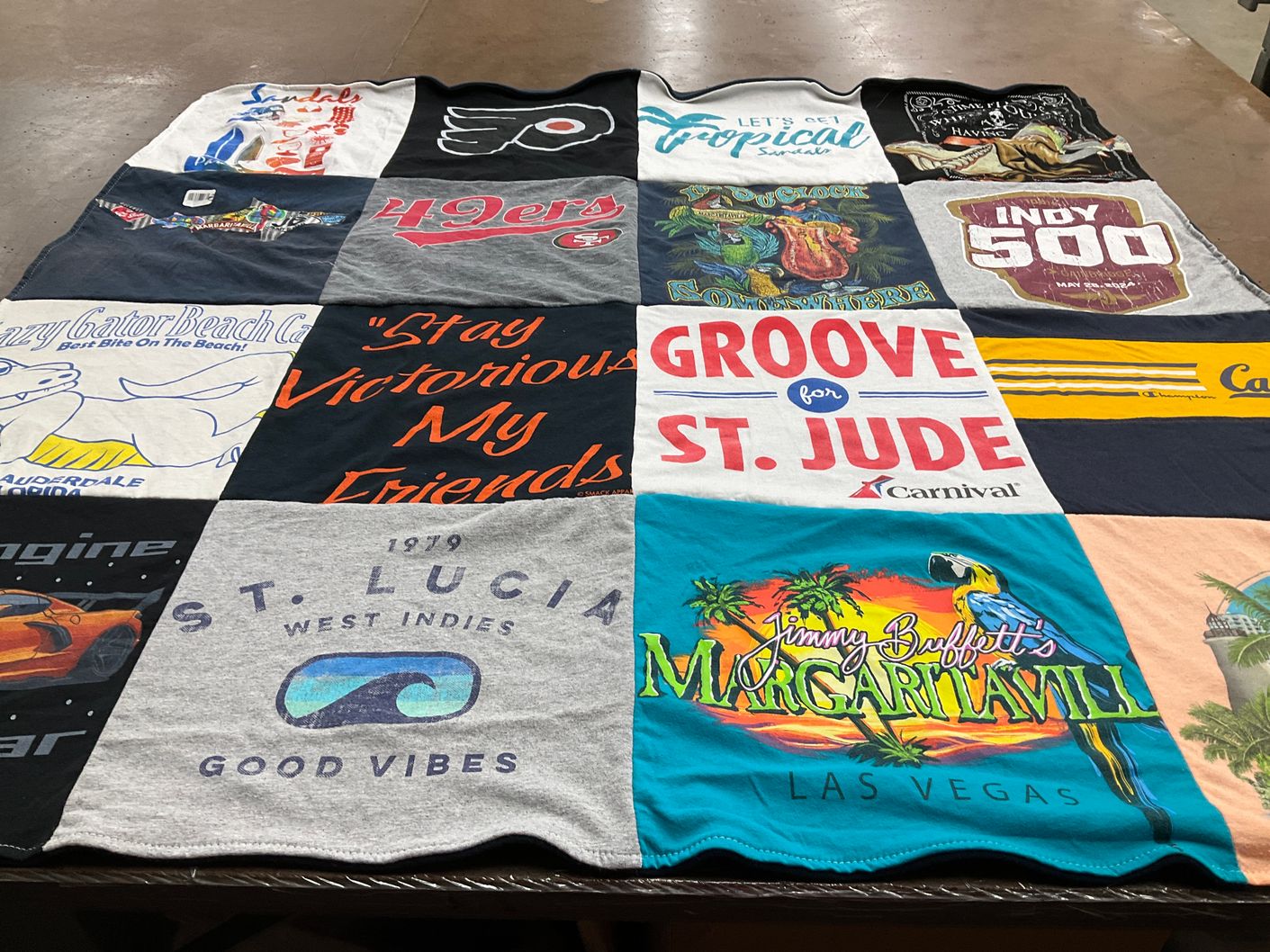 T-shirt quilt featuring san francisco 49ers by Linda from CA