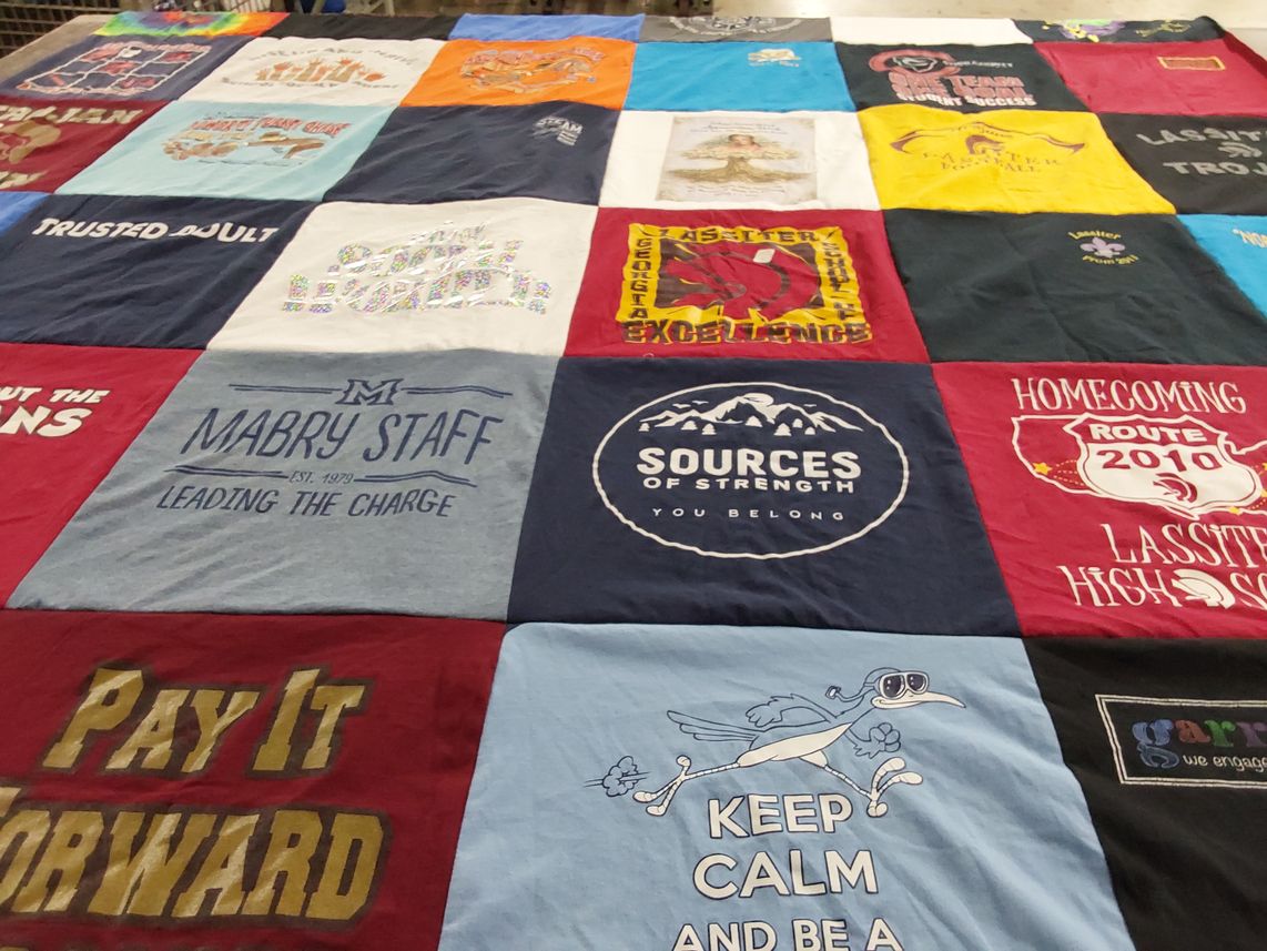 T-shirt quilt from lassiter high school, mabry middle school by S R from GA