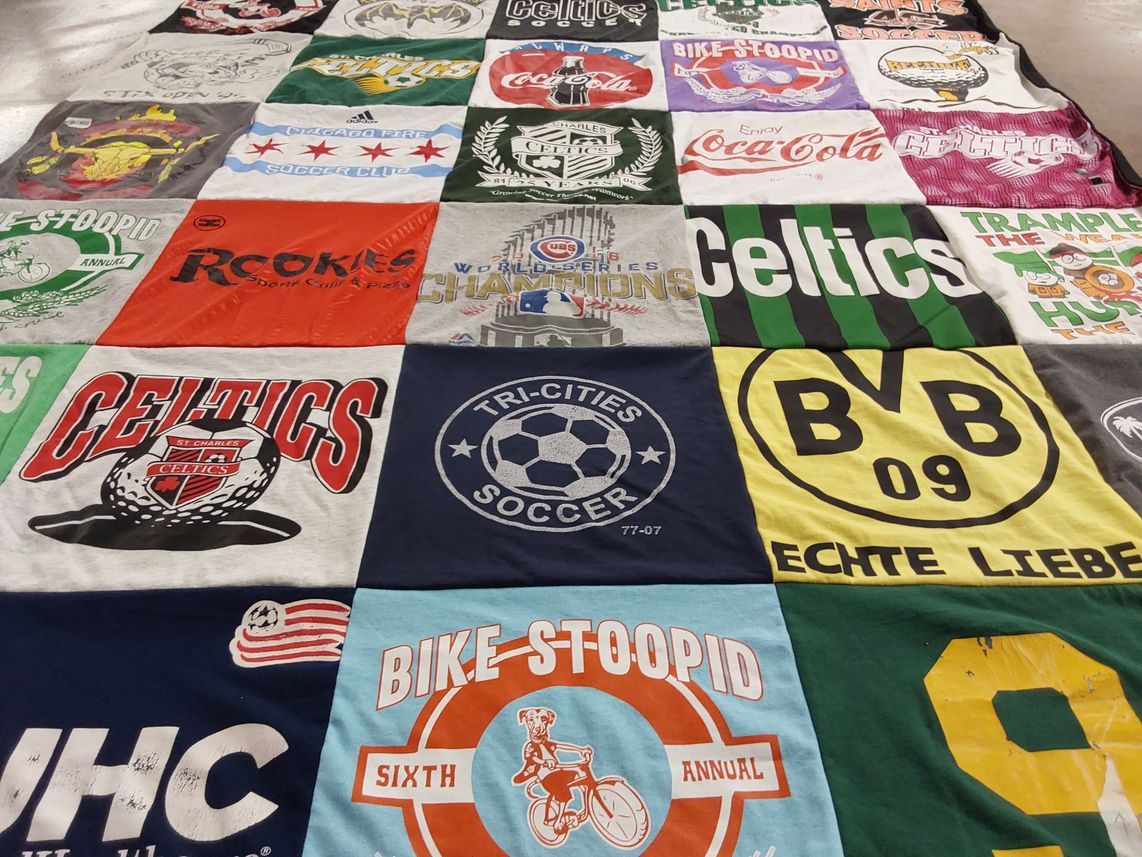 T-shirt quilt featuring st charles celtics, bvb 09 by gary from IL