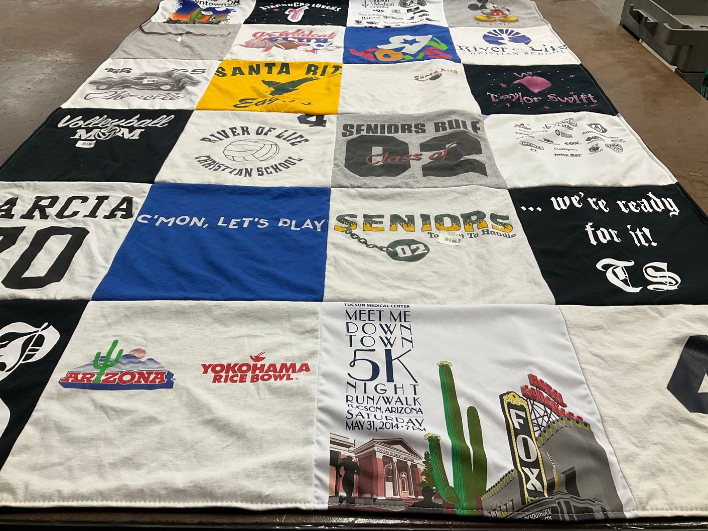 T-shirt quilt featuring volleyball by Denise from AZ