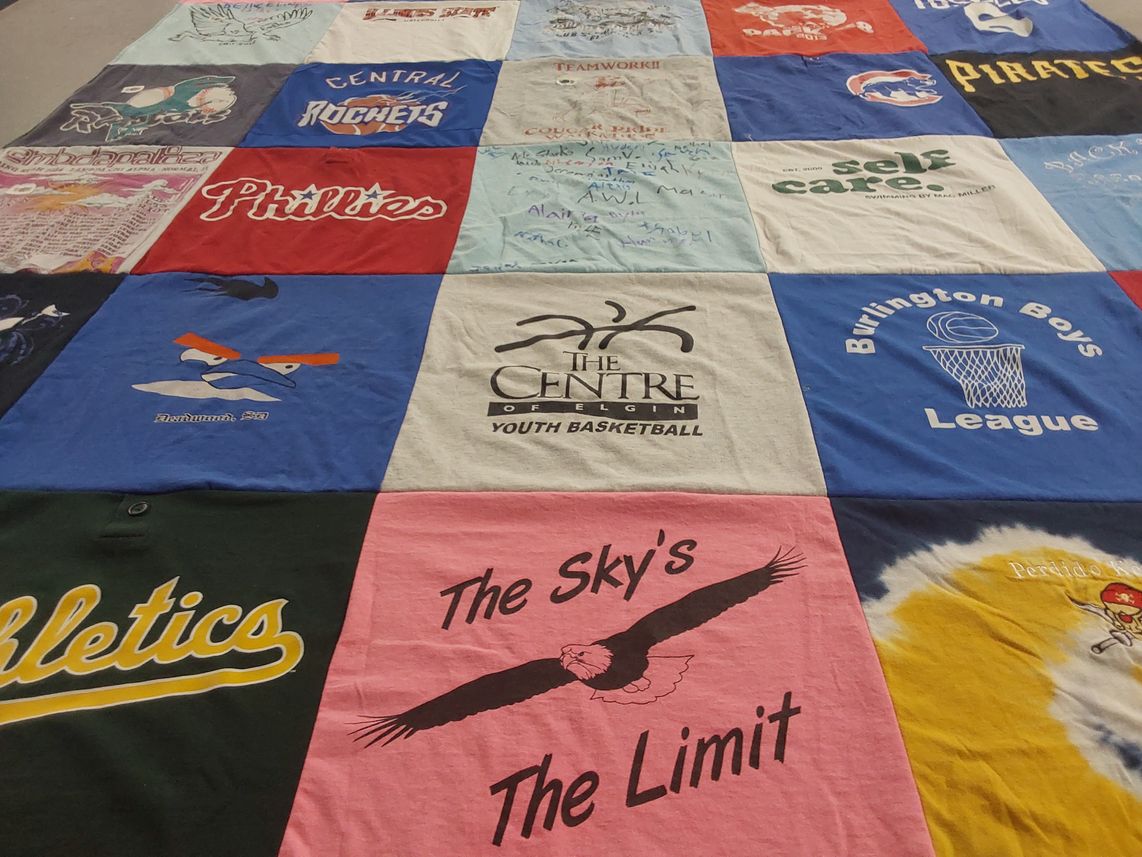 T-shirt quilt featuring pittsburgh pirates by Jennifer from IL