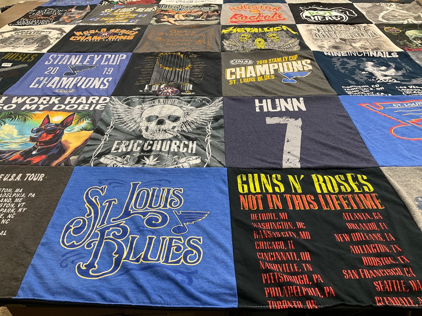 T-shirt quilt featuring st louis blues by Marc from TX
