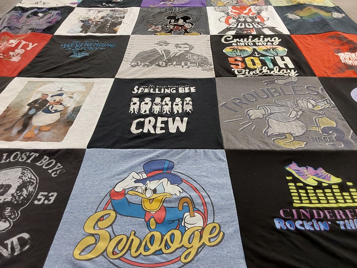 T-shirt quilt with disney, animation themes by Scott from WA