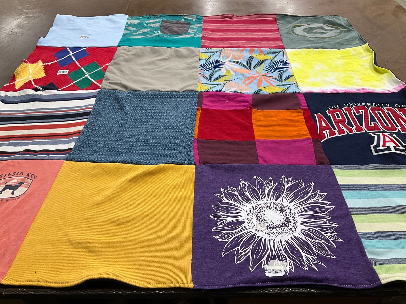 T-shirt quilt from university of arizona by Kristin from WI