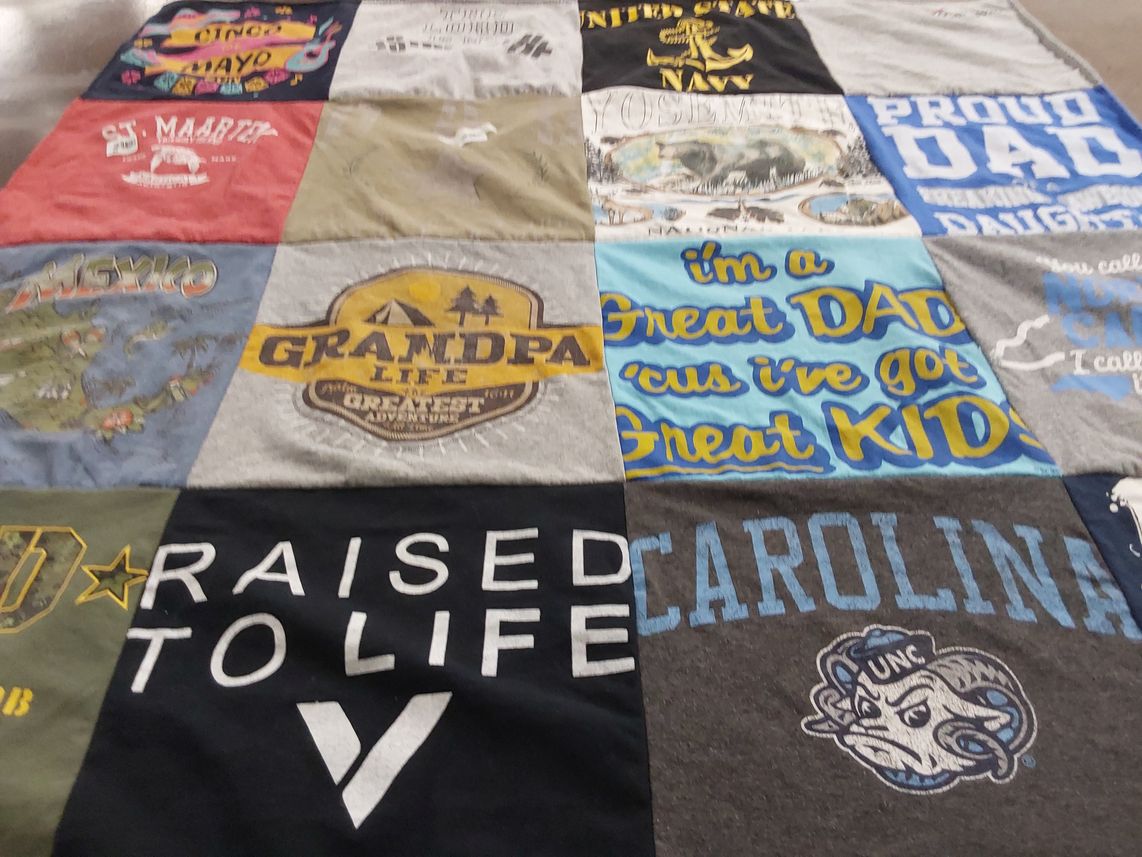 T-shirt quilt from university of north carolina by Kathi from OK
