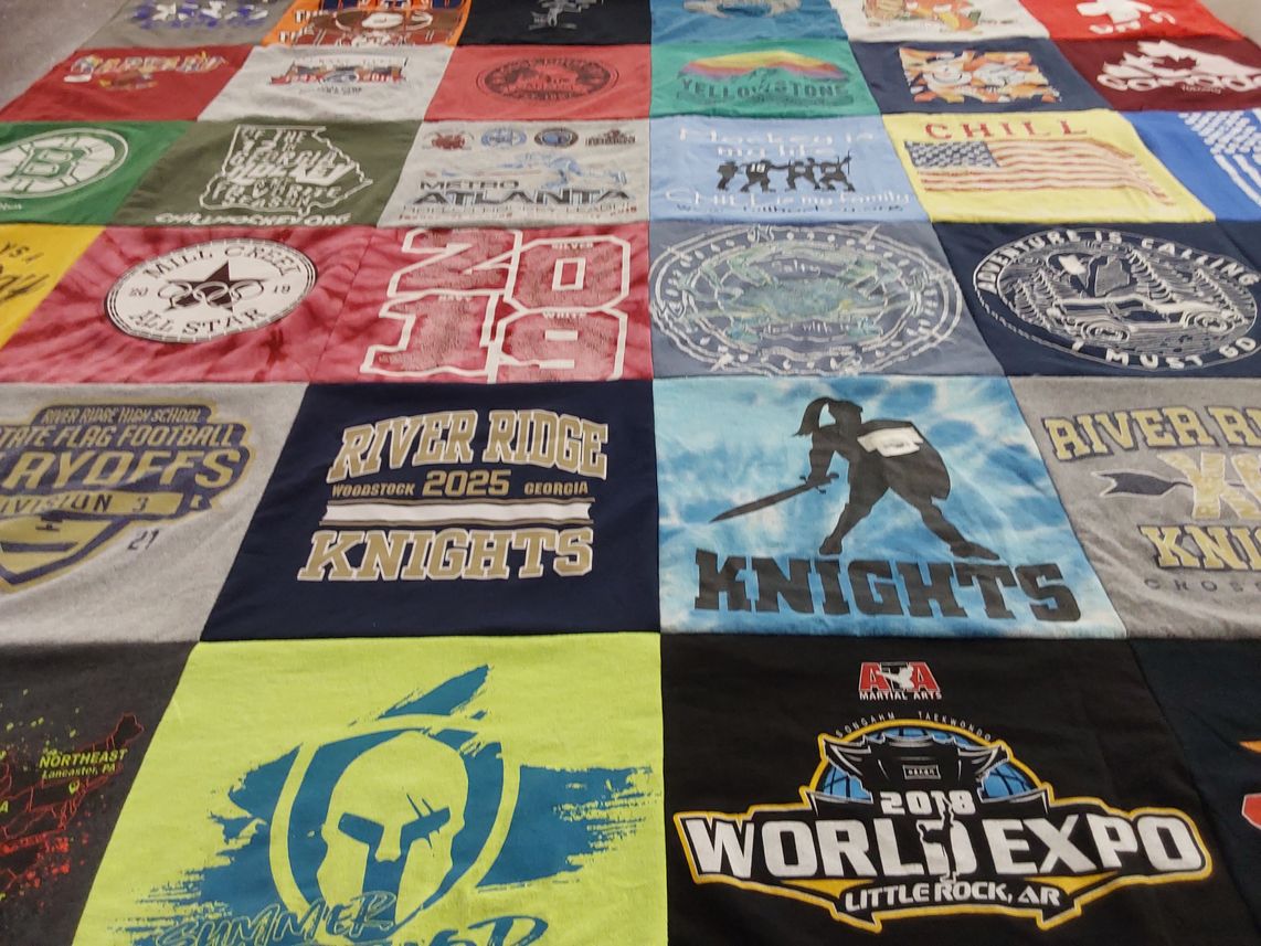 T-shirt quilt featuring river ridge knights by Kevin from GA
