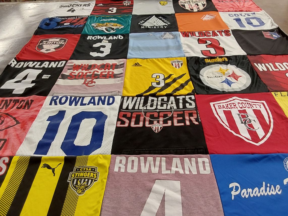 T-shirt quilt from baker county high school, sinton high school by Rebekah from FL