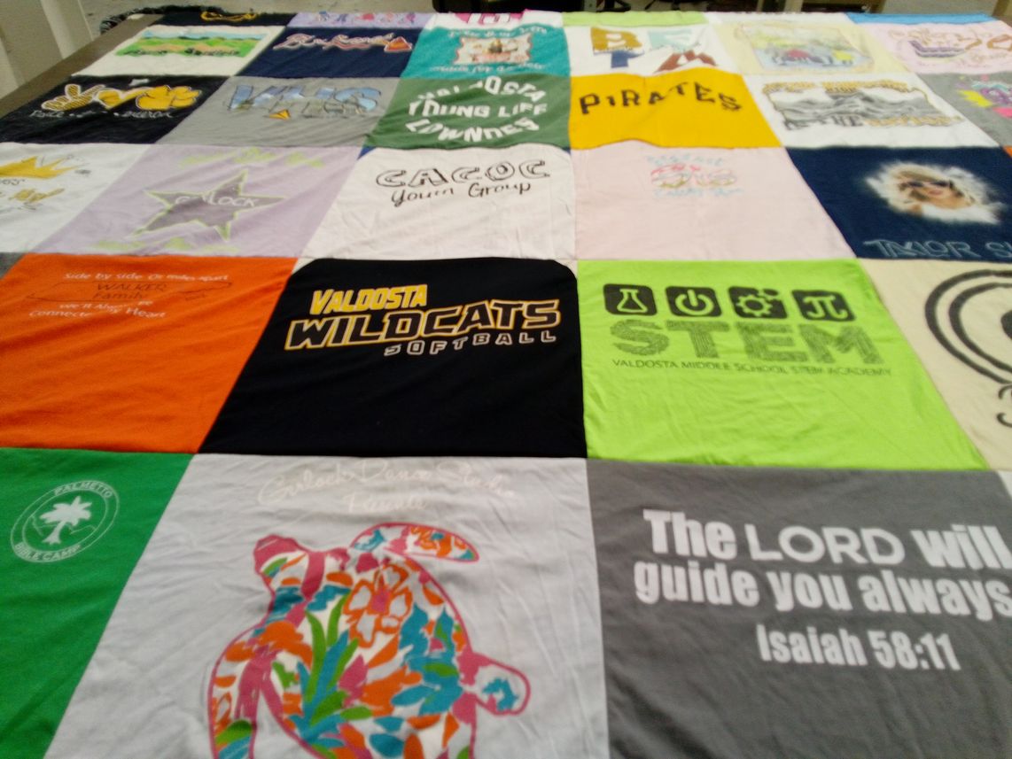 T-shirt quilt featuring valdosta wildcats softball by Kelsey from GA