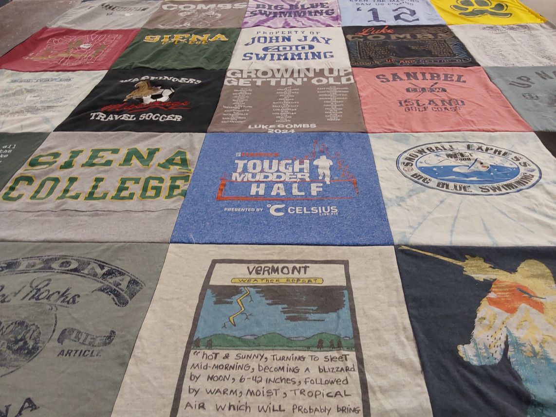 T-shirt quilt from siena college by Michele from AZ
