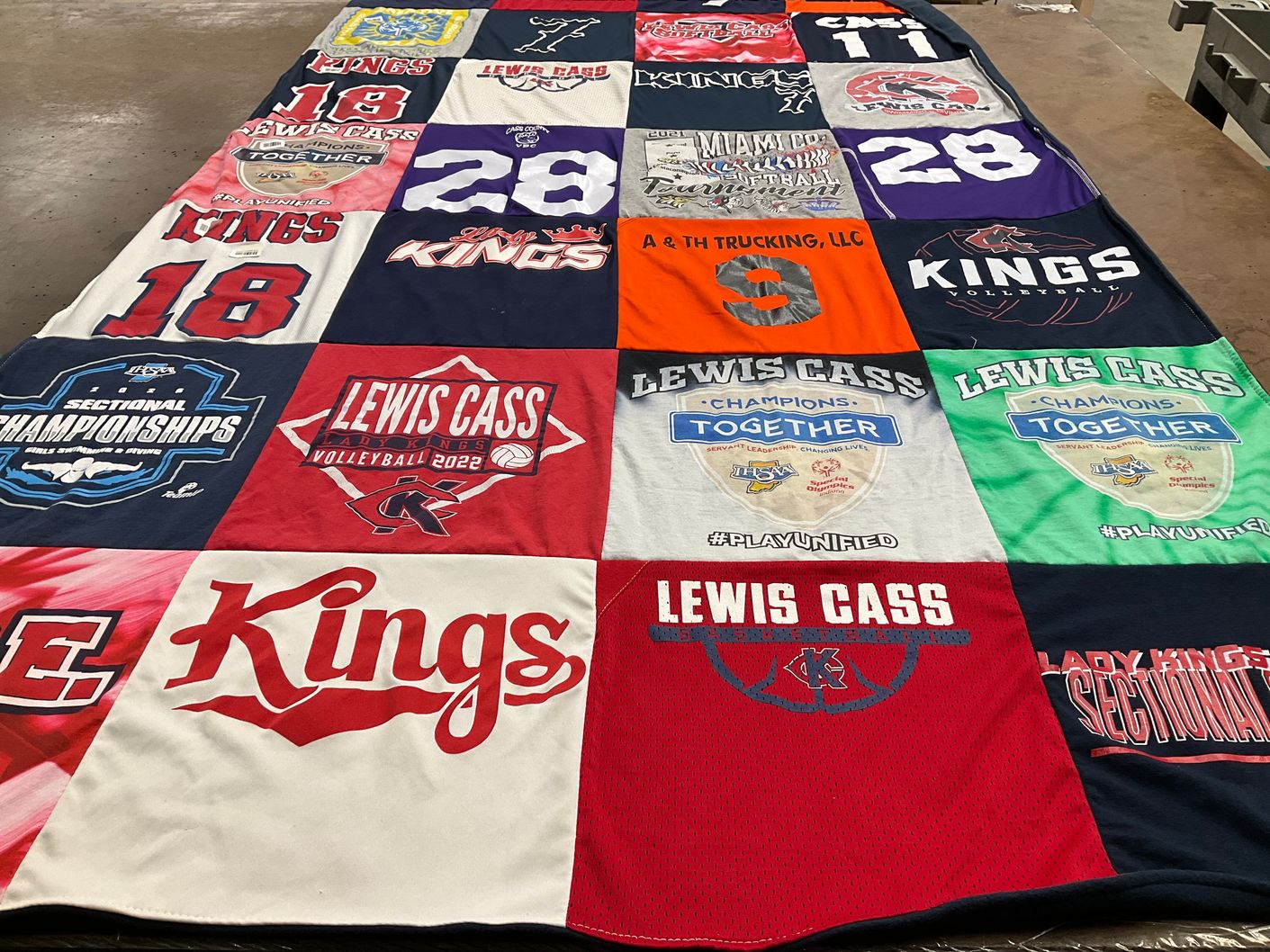 T-shirt quilt featuring lady kings volleyball, kings volleyball by Lindsay from IN