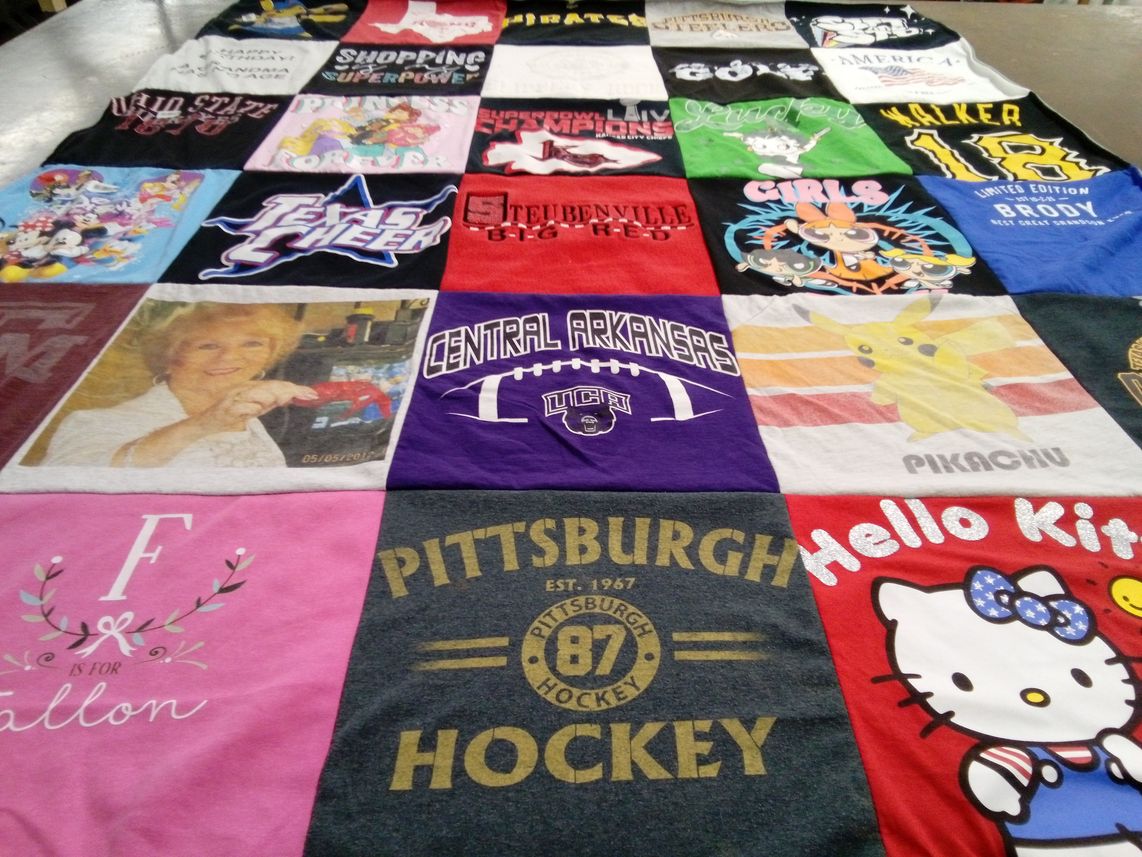 T-shirt quilt featuring pittsburgh hockey by Tracy from OH