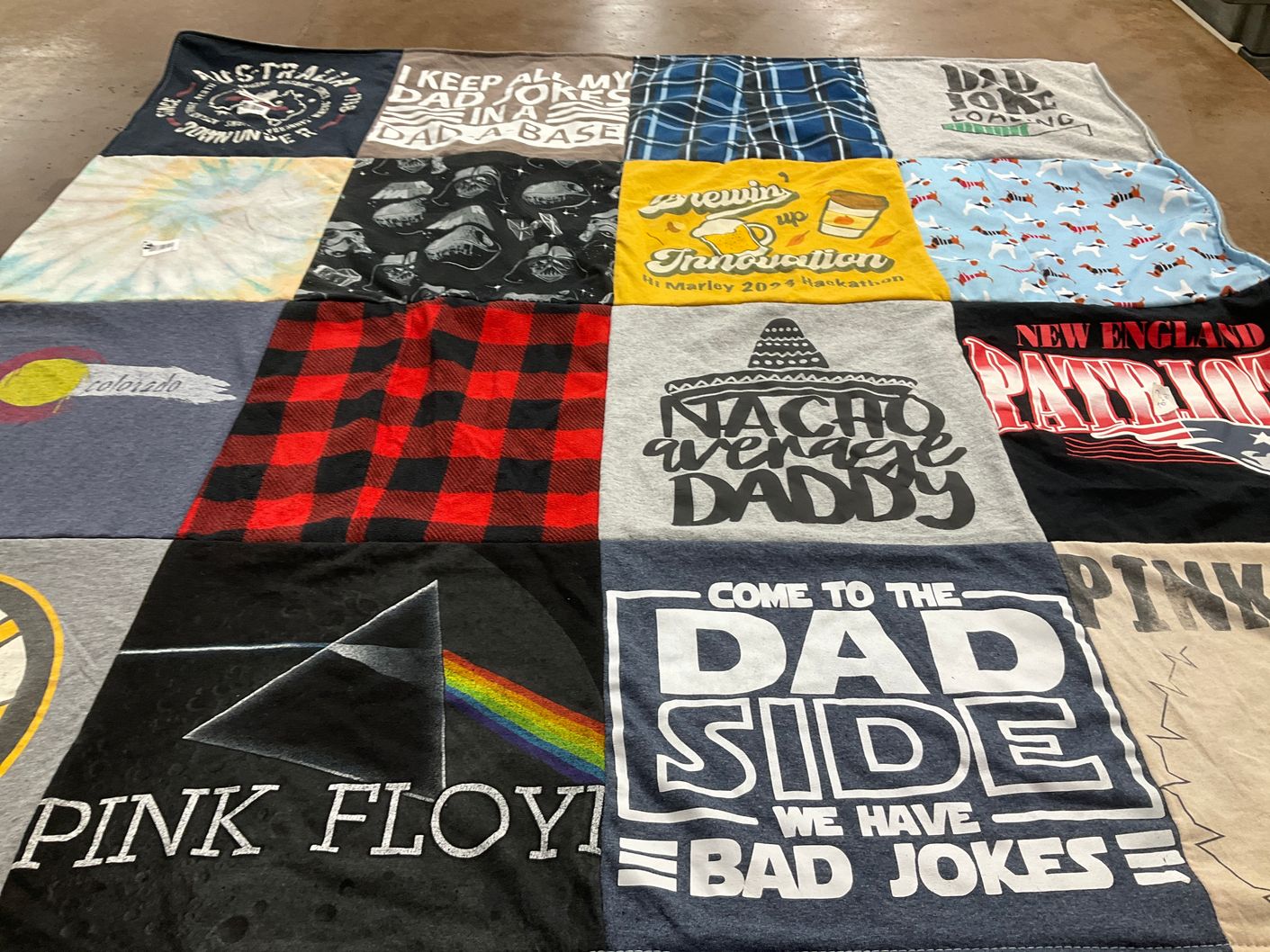 T-shirt quilt featuring new england patriots by Marni from MA