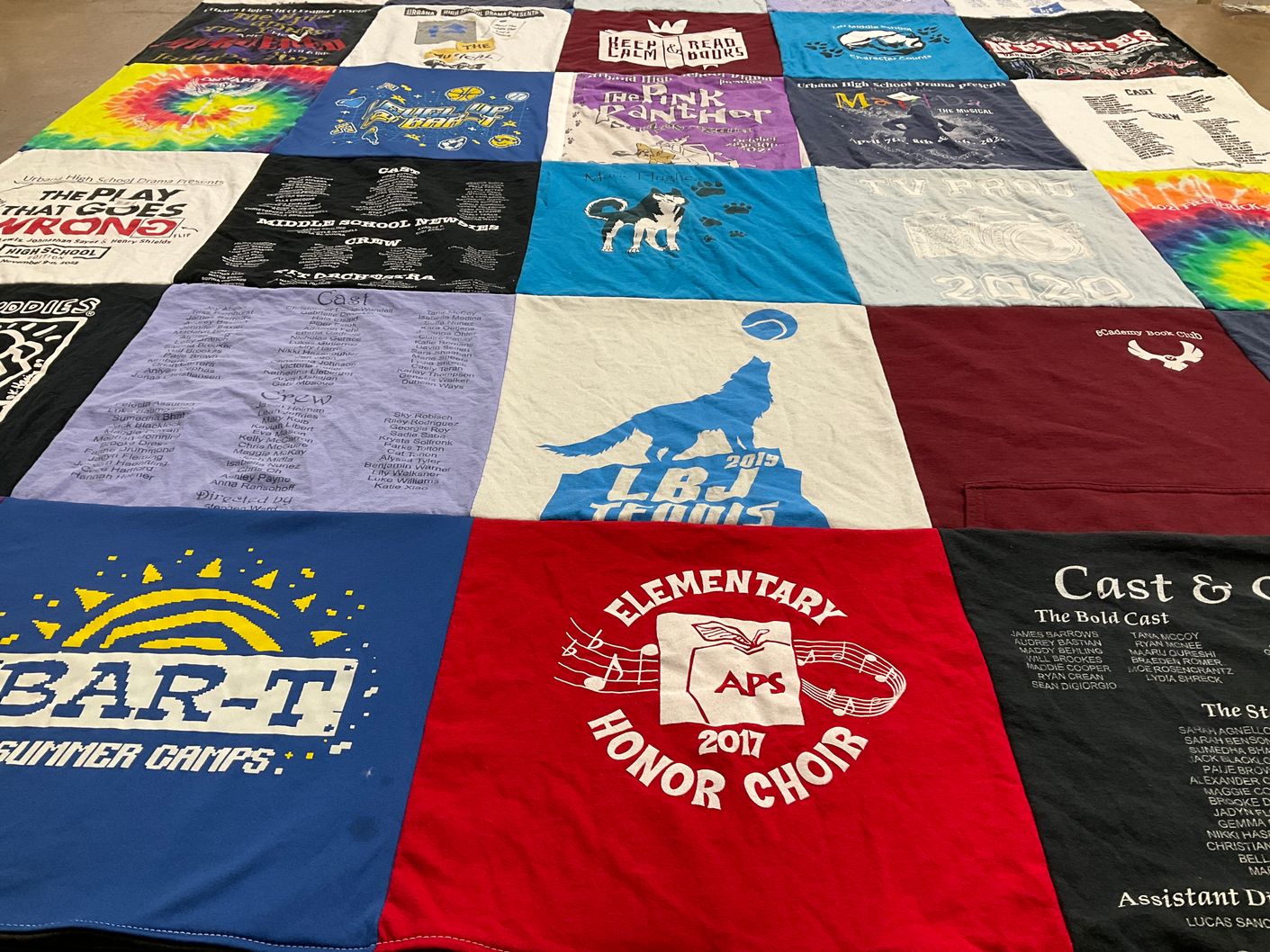 T-shirt quilt featuring lbh jester, lbh jester middle school by Amanda from MD