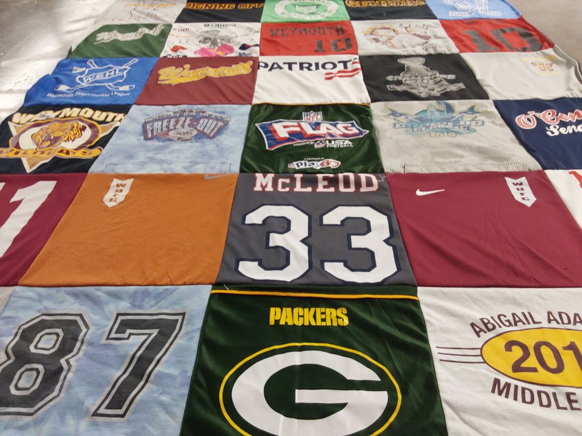 T-shirt quilt featuring green bay packers by Chrissy  from MA