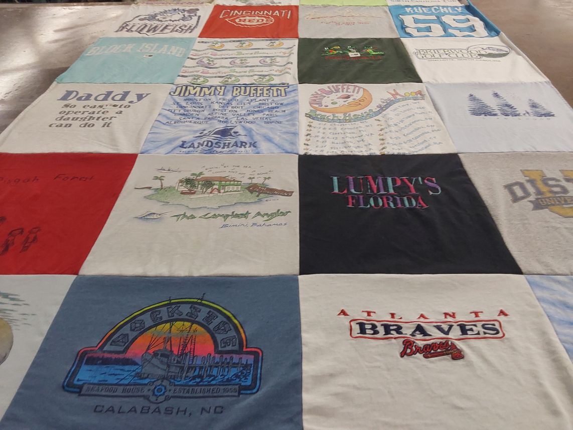 T-shirt quilt featuring atlanta braves by 239 Three Mile Knob Road from NC