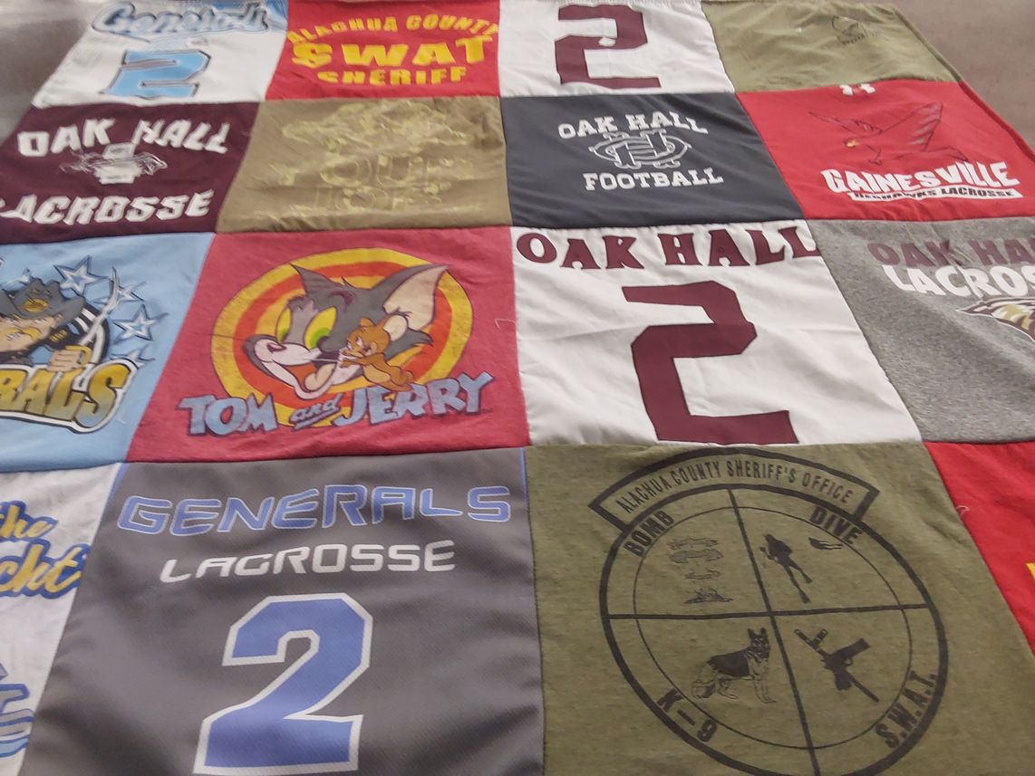 T-shirt quilt featuring generals lacrosse by Lisa from FL