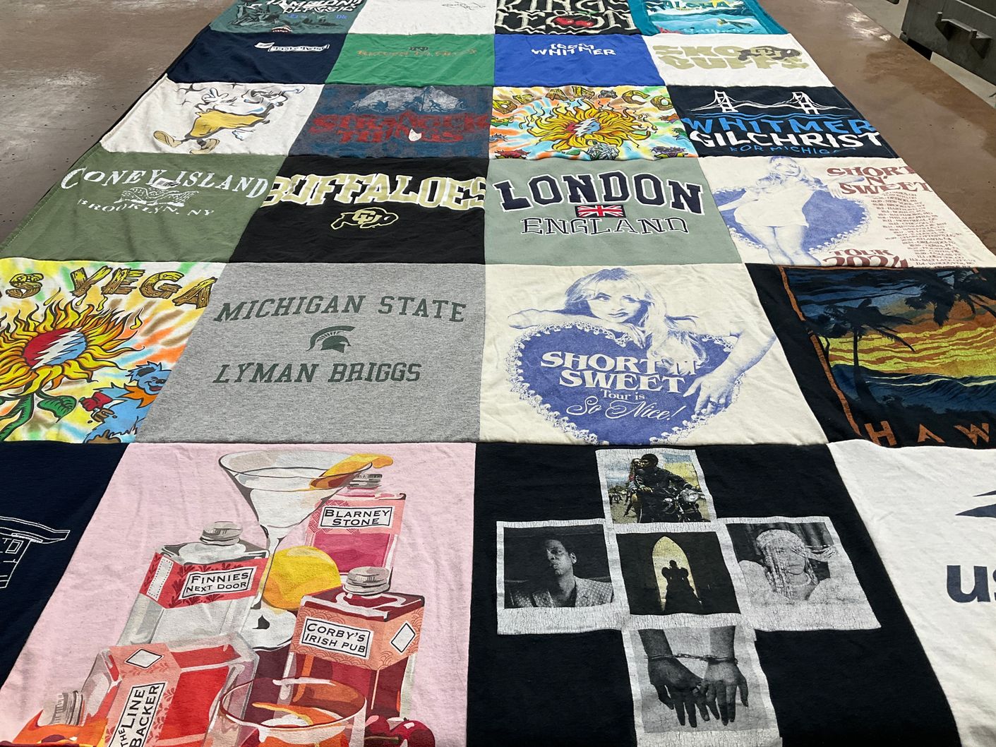 T-shirt quilt from michigan state university by Julia from NY