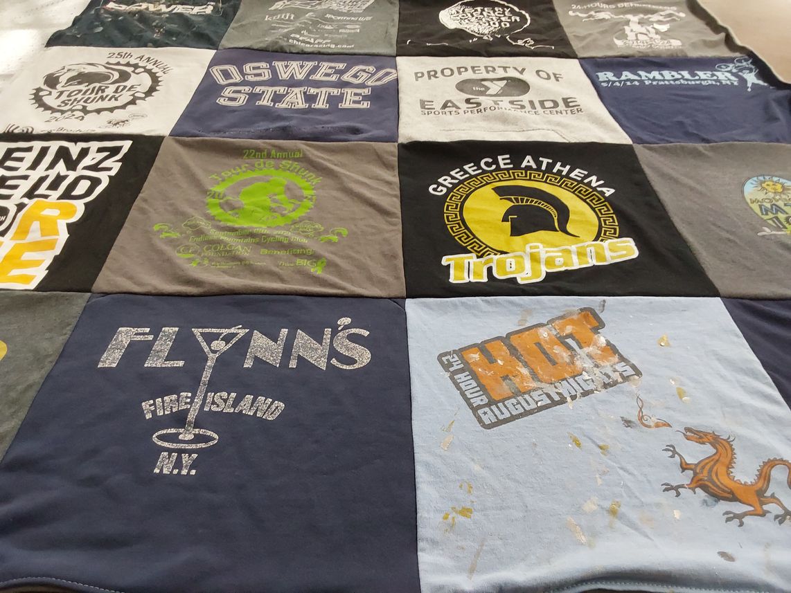 T-shirt quilt featuring greece athena trojans by brenda from NY