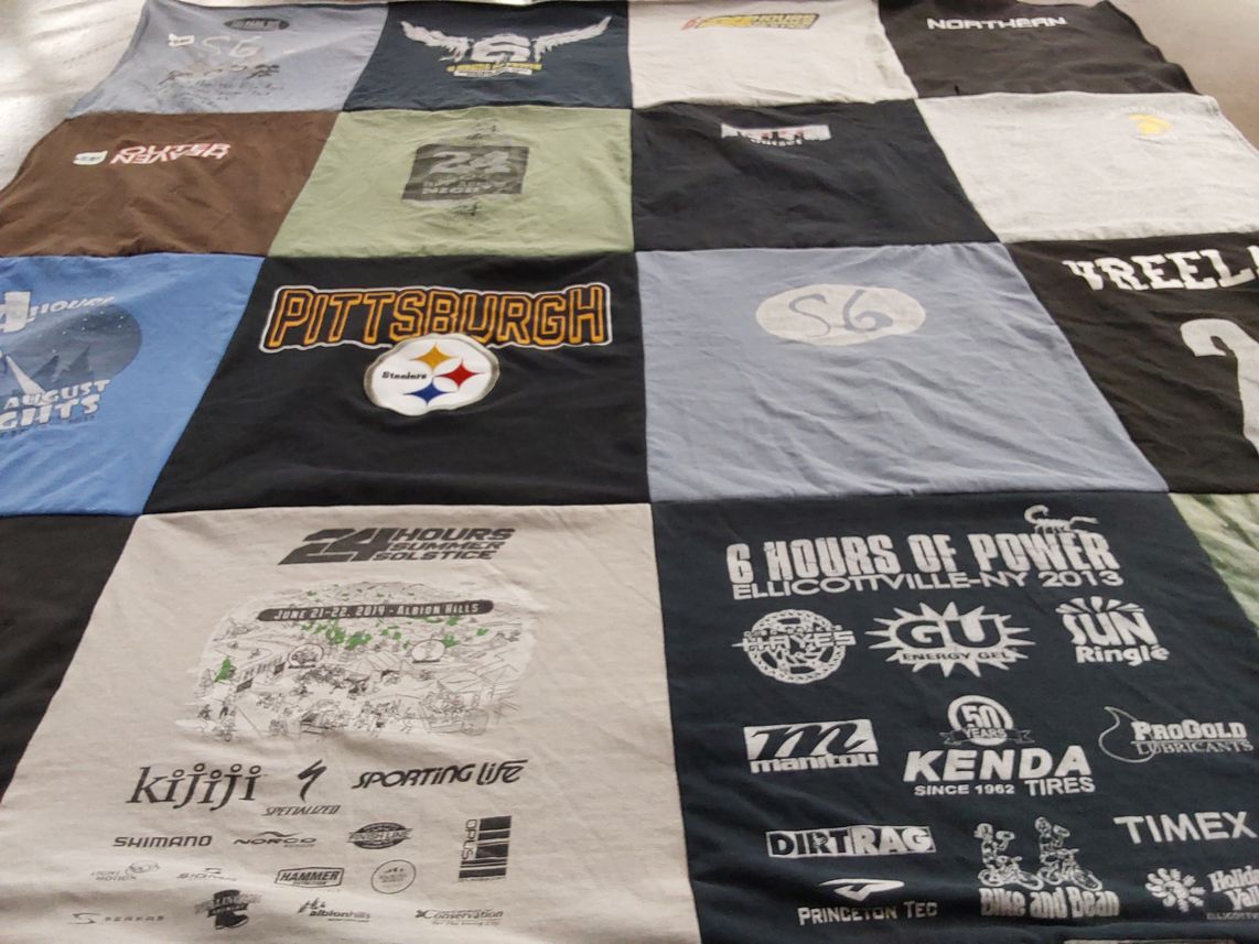 T-shirt quilt featuring pittsburgh steelers by brenda from NY