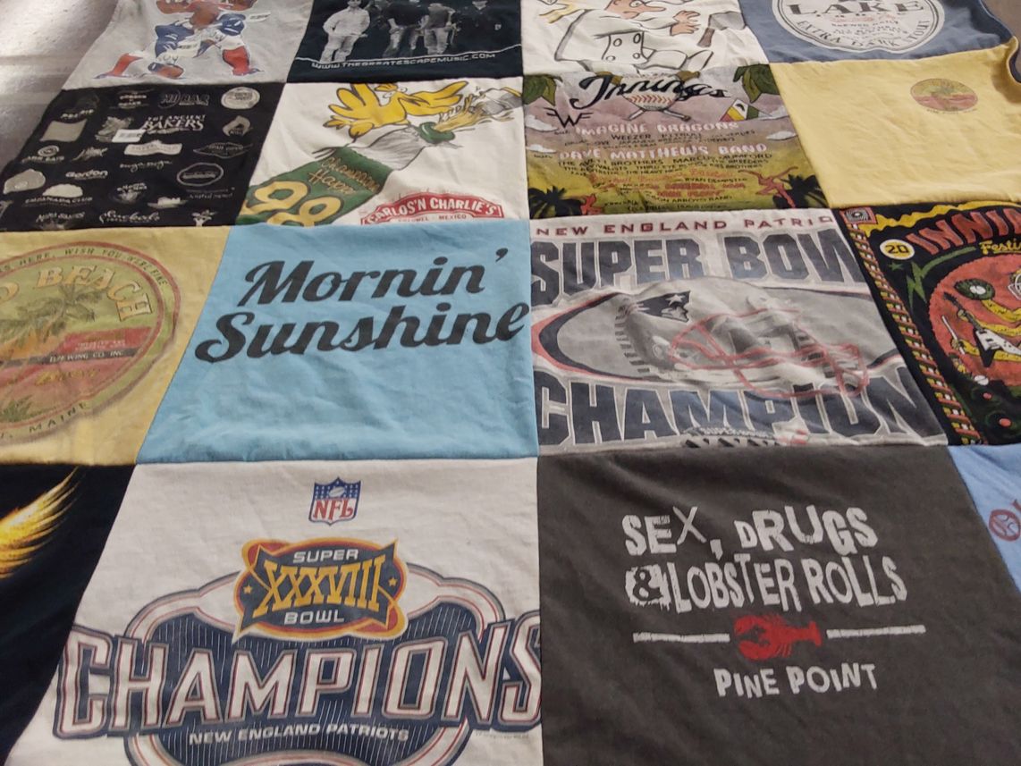 T-shirt quilt featuring new england patriots by Gail from NH