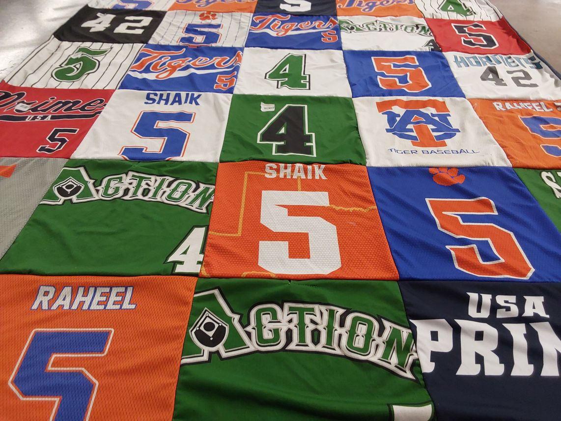 T-shirt quilt from auburn university by Ruksana from TX