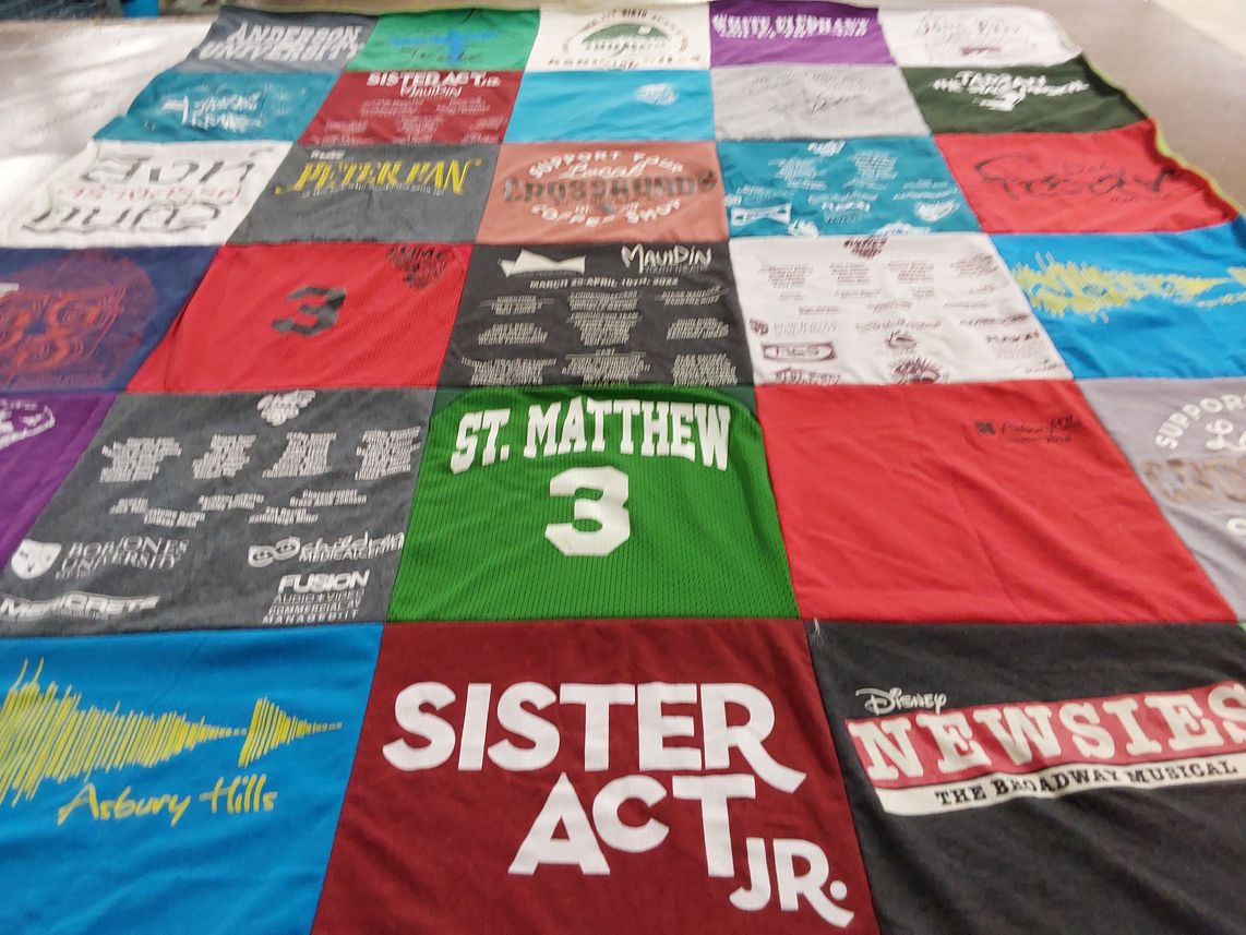 T-shirt quilt from anderson university by Pam from SC