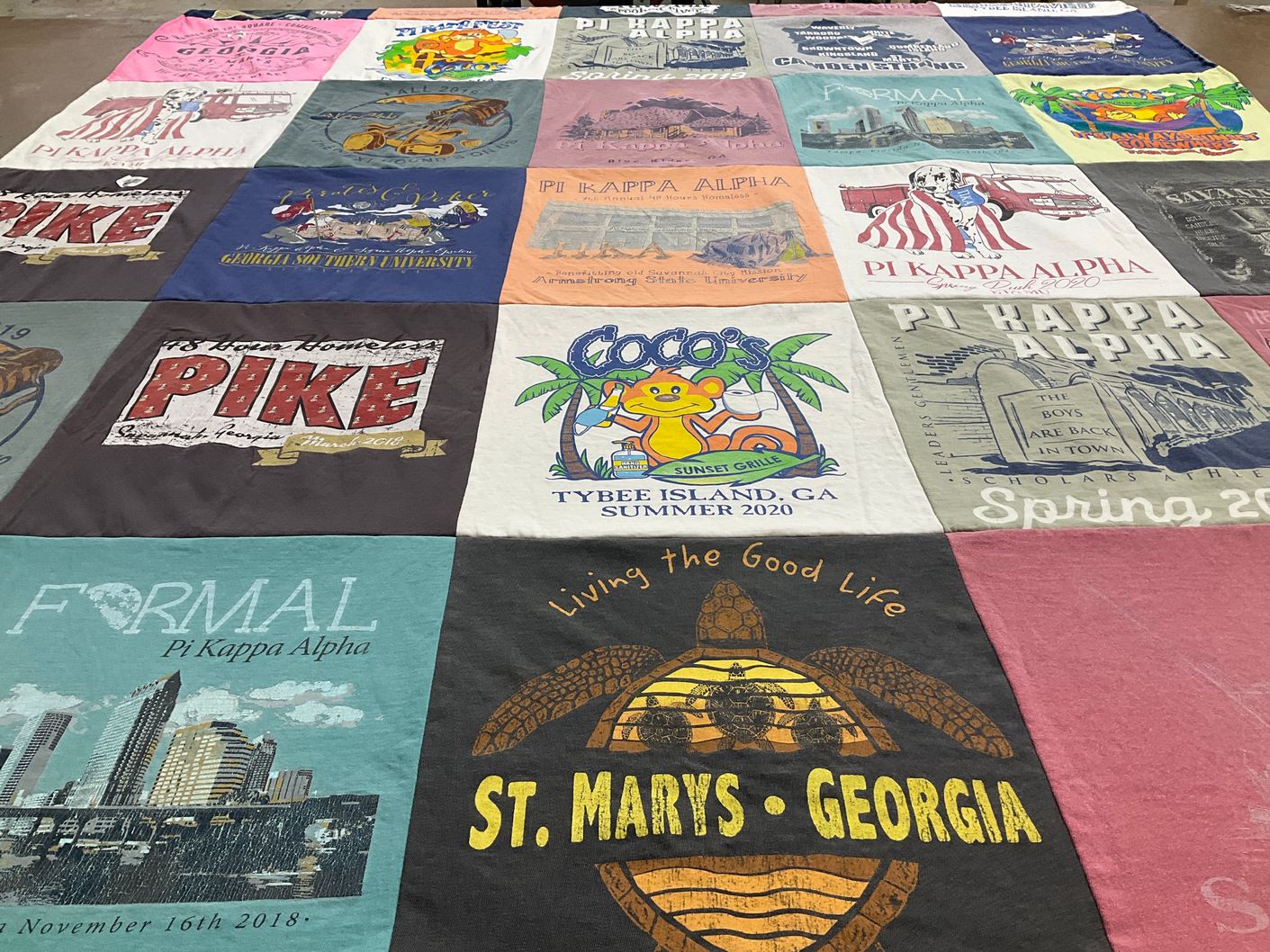 T-shirt quilt from georgia southern university by Katherine from GA