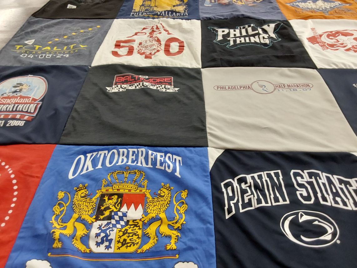 T-shirt quilt from penn state university by Ann  O from DE