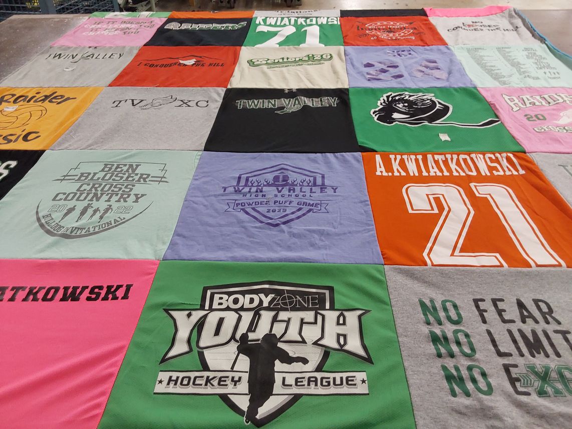 T-shirt quilt from twin valley high school by Lisa from PA