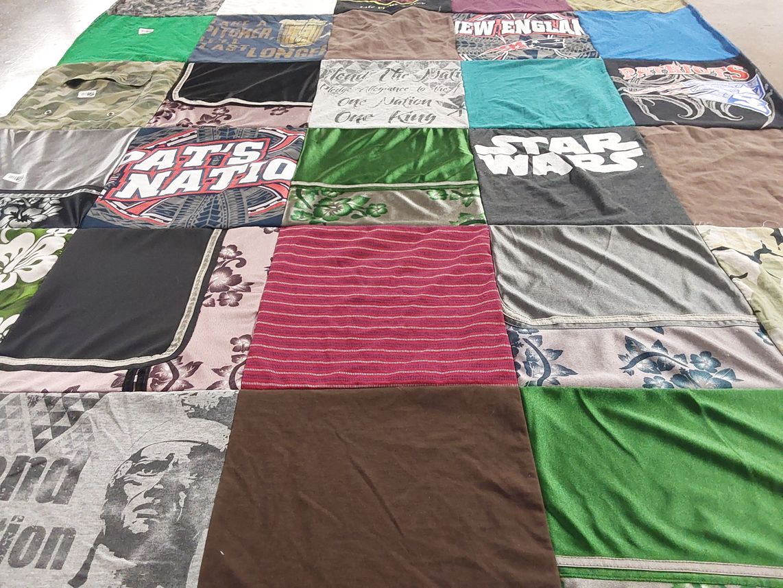 T-shirt quilt featuring new england patriots by Carol from WA