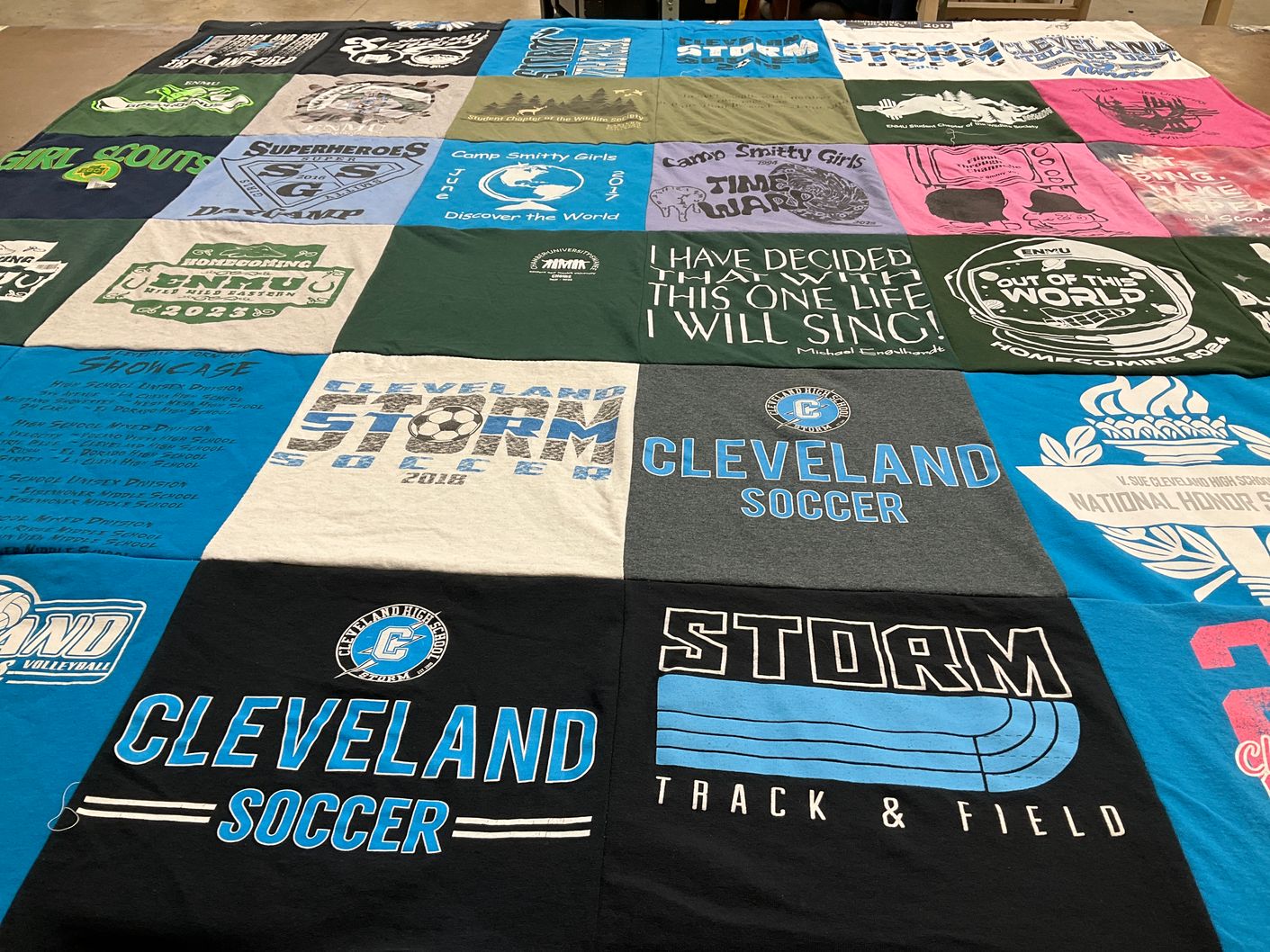 T-shirt quilt featuring cleveland storm soccer by Reagan from NM